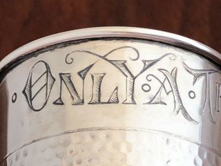 - Webster Sterling Silver Shot Glass " Only A Thimble Full " No Monograms