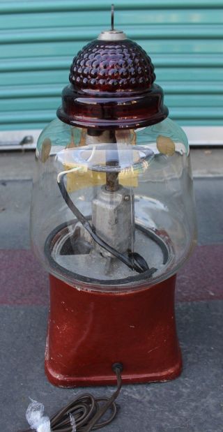 Vintage Antique Hot Nuts Peanut Machine w/ Light Heater Rare Candy Gumball Gum 10