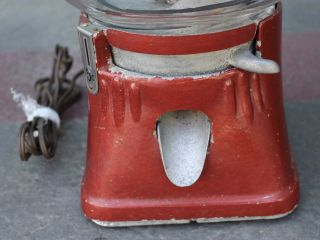 Vintage Antique Hot Nuts Peanut Machine w/ Light Heater Rare Candy Gumball Gum 2