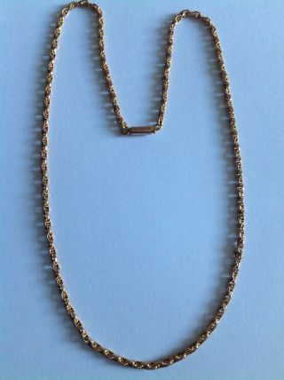 Fine Pretty Victorian 9ct Rose Gold Unusual Linked Neck Chain With Barrel Clasp