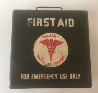 Wwii First Aid Kit Us Army Medical Department Metal Box