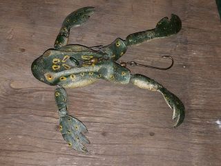 Frog Spearing Decoy Wood Carving Fish Decoy Fish Lure Casey Edwards