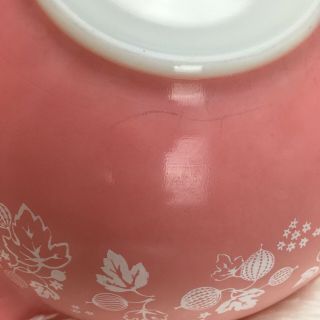 3 Vintage Pink White Pyrex Gooseberry Cinderella Nesting Bowls 444,  443,  442 3
