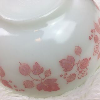 3 Vintage Pink White Pyrex Gooseberry Cinderella Nesting Bowls 444,  443,  442 6