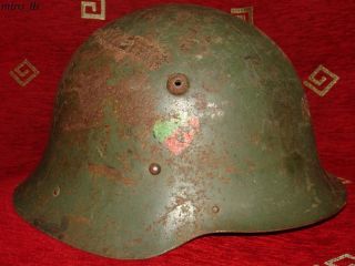 Wwii German Type Steel Helmet M36 With Bulgarian Decal