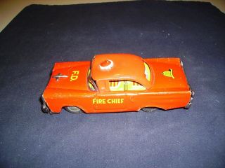 Vintage Tin Type Fire Chief Car 1950 