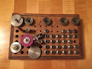 Vintage Watchmaking Lathe 8mm Collets Set