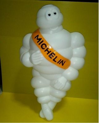 2x 17 " Limited Vintage Michelin Man Doll Figure Bibendum Advertise Tire.