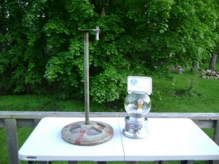 Vintage Ford 1 Cent Gumball Machine W/original Stand Complete