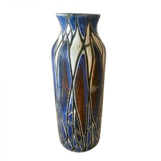 Vintage Icelandic Glit Island Pottery Modernist Brutalist Vase Arts Crafts
