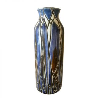 Vintage Icelandic Glit Island Pottery Modernist Brutalist Vase Arts Crafts 4