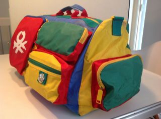 Vintage 80 ' s 90 ' s United Colors Of Benetton Duffle Bag Bauhaus Style Luggage Gym 2