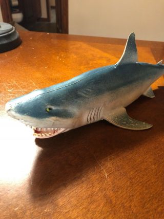 Vintage Great White Shark Rubber Plastic Toy Made In Hong Kong 70’s?