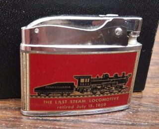 Vintage Pennsylvania Railroad Lighter Last Steam Locomotive Engine 1959