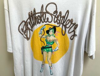 Vintage Butthole Surfers " Rodeo Girl " T - Shirt Xl 1988 (kozik Art) Nirvana Nr