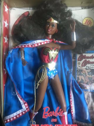 Wonder Woman Black Barbie Doll Justice League Superman Batman One Of A Kind