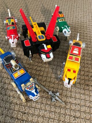 Complete Set Of All 5 Voltron Lions 1984 Panosh Place Vintage With Giant Sword