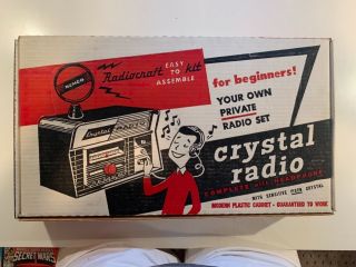 Vintage 1960’s Remco Radiocraft Crystal Radio Kit Nos