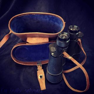 Vintage Wwii Era Toko Magna 10x50 Field 7.  1 Japanese Binoculars In Case