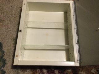 VIntage Metal Mirrored Bathroom Medicine Ideal Cabinet Co Glass shelves Incl 4