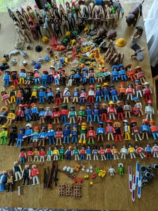 Vintage Playmobil Adults Children Babies Horse Turtle Eagles And More Animals