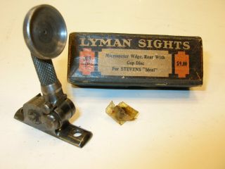 Vintage Lyman Sights 103 - P Micrometer Rear Rifle Sight For Stevens " Ideal " W/box