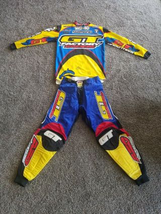 Vintage Gt Racing Pants And Jersey Axo Racing Team Issue,  Vintage Bmx