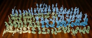 Vintage Airfix Mixed Set Of Ww Ii Soldiers - Total: 115