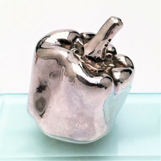 Bell Pepper Sterling Silver Decorative Vegetable Figurine,  Vintage