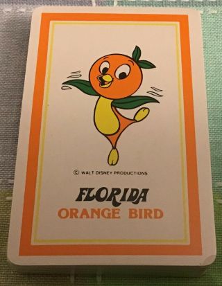 Vintage Walt Disney World Orange Bird Playing Card Deck Set 4