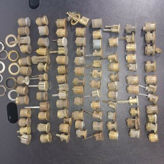 90,  Vtg Lock cylinders Schlage Sargent Yale Kwikset Ilco Penn Russwin Brass 2