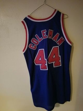 Derrick Coleman Game Jersey With Patch For Drazen Petrovic (very Rare)