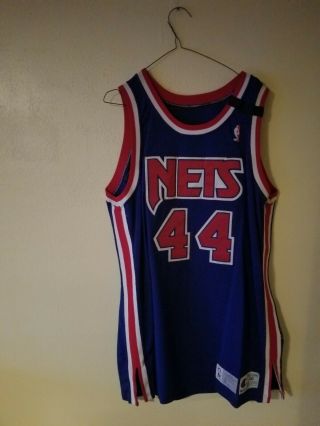Derrick Coleman Game Jersey with patch for Drazen Petrovic (very rare) 3