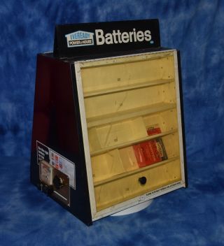 Vintage Steel Eveready Battery Counter Display With Two Testers