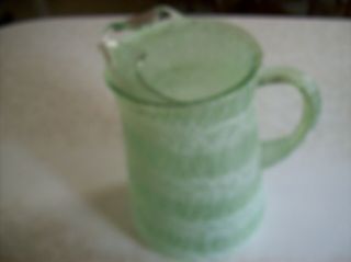 7 Vintage Spagheti String Glass Drinking Glasses Pitcher Color Craft Md Century 3