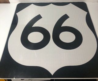 Rare Authentic Huge Texas Route 66 Shield Highway Sign 36 X 36”