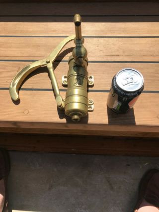 Solid Brass Galley Hand Pump - Antique