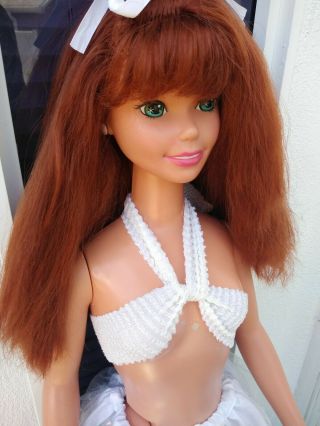 Vintage 1992 Mattel My Life Size Barbie Girl Doll 38 " Earrings Carrot Top Hair