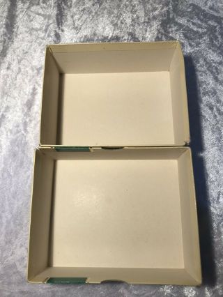Vintage Rolex Watch Box Green Stripe White Card Box Outer Only 4
