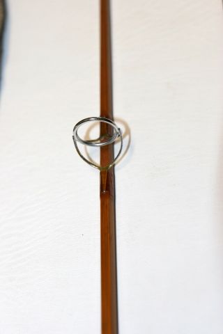Vintage Nat Uslan 7 ' Bamboo Spinning Rod w/ Sock & Tube VG NR 6