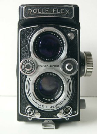 Vtg 1954 ROLLEIFLEX 3.  5 TLR CAMERA with ZEISS Tessar LENS 1 owner XLNT no reserv 7