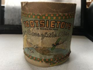 Rare Antique Pre - 1945 Tootsietoy “aces Of The Air” Toy Airplane Container