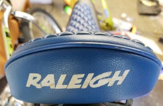 Vintage Bmx Raleigh Rampar Seat Blue With Guts 2