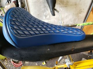 Vintage Bmx Raleigh Rampar Seat Blue With Guts 3