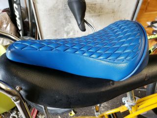 Vintage Bmx Raleigh Rampar Seat Blue With Guts 4