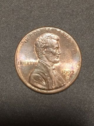 1992 Rare Lincoln Memorial D Close Am Penny