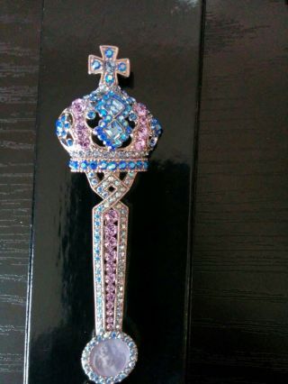 RARE LARGE KIRKS FOLLY DREAM ANGEL FAIRY GODMOTHER CROWN SCEPTER BROOCH 3