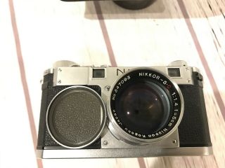 Nikon S Rangefinder Camera w/5cm F/2 Nippon Kogaku Tokyo Lens 6108444 RARE 2