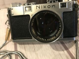 Nikon S Rangefinder Camera w/5cm F/2 Nippon Kogaku Tokyo Lens 6108444 RARE 3
