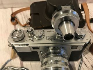Nikon S Rangefinder Camera w/5cm F/2 Nippon Kogaku Tokyo Lens 6108444 RARE 5